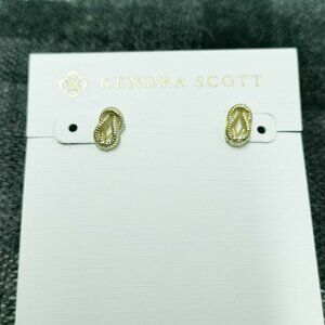 Authentic Kendra Scott Annie Gold Stud Earrings